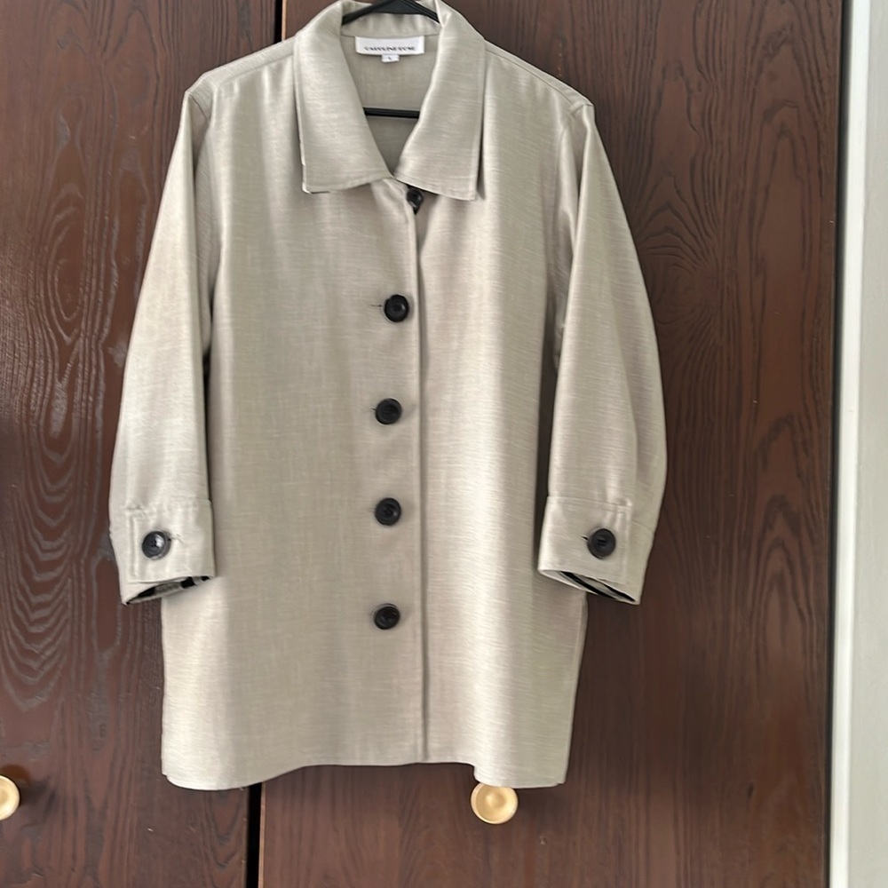 Caroline Rose tan blazer jacket. Size Large.